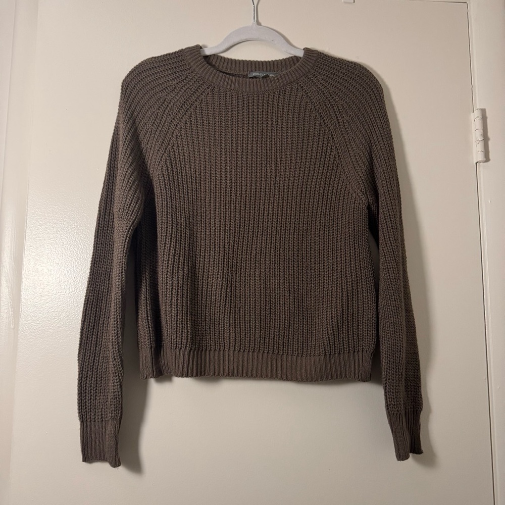 American Eagle Outfitters Taupe Knit Sweater